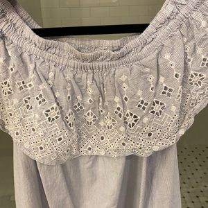 Mini blue cotton dress